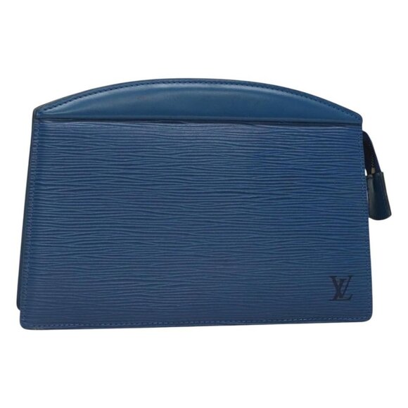 LOUIS VUITTON Epi Trousse Crete Pouch Blue M48405 LV Auth 126015 - Picture 1 of 16